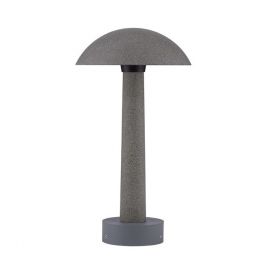 Stalp LED din ciment negru pentru exterior IP65 Tura H-35cm