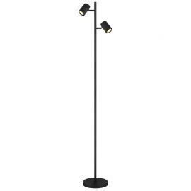 Lampadare - Lampa de podea cu 2 Spoturi metal negru JAMES
