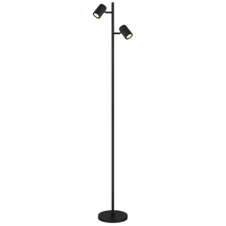 Lampadare - Lampa de podea cu 2 Spoturi metal negru JAMES