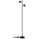 Lampadare - Lampa de podea cu 2 Spoturi metal negru JAMES