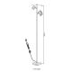 Lampadare - Lampa de podea cu 2 Spoturi metal negru JAMES