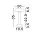 Stalpi - Stalp LED din ciment alb pentru exterior IP65 Tura H-35cm