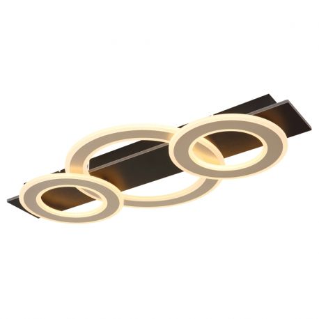 Plafoniere - Plafoniera LED slim MDF maro JAYDEN