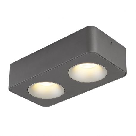 Plafoniere cu spoturi, Spoturi aplicate - Spot LED aplicat aluminiu gri HANGARAU 2