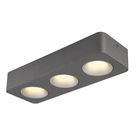 Plafoniere cu spoturi, Spoturi aplicate - Spot LED aplicat aluminiu gri HANGARAU 3