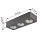 Plafoniere cu spoturi, Spoturi aplicate - Spot LED aplicat aluminiu gri HANGARAU 3