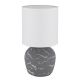 Veioze - Veioza de masa ceramica gri textil alb MARBLE