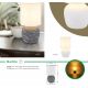 Veioze - Veioza de masa ceramica gri textil alb MARBLE