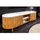 Comode - Comoda TV lemn de mango, marmura alba TRES CHIC 140cm