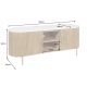 Comode - Comoda TV lemn de mango, marmura alba TRES CHIC 140cm
