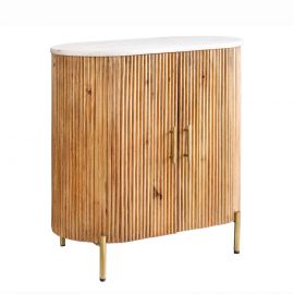 Comode - Comoda lemn de mango, marmura alba TRES CHIC 70cm