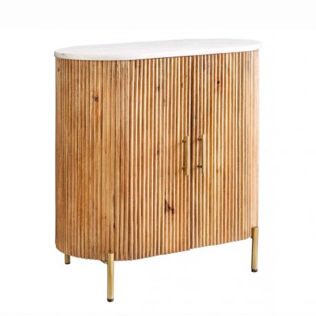 Comode - Comoda lemn de mango, marmura alba TRES CHIC 70cm