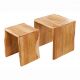 Masute Living - Set de 2 masute din lemn de salcam MAMMUT