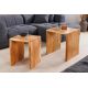 Masute Living - Set de 2 masute din lemn de salcam MAMMUT