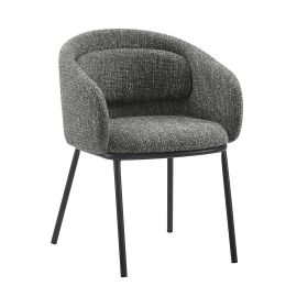 Scaune - Scaun cu cotiere FLORENZ, material textil gri structurat