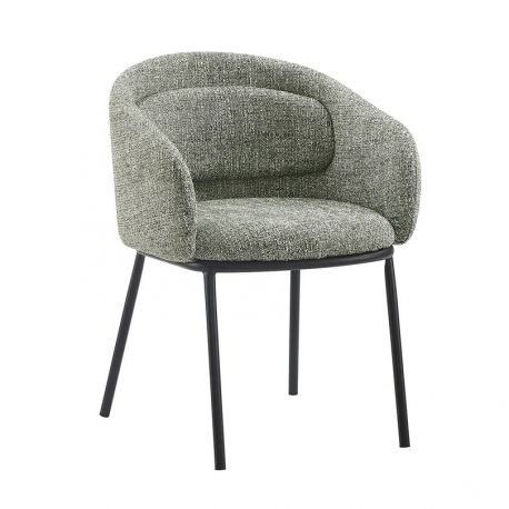 Scaune - Scaun cu cotiere FLORENZ, material textil verde inchis