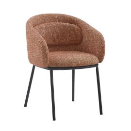 Scaune - Scaun cu cotiere FLORENZ, material textil rosu ruginiu