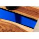 Masute Living - Masuta din lemn de salcam cu rasina epoxidica albastra LIQUID 110cm