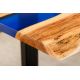 Masute Living - Masuta din lemn de salcam cu rasina epoxidica albastra LIQUID 110cm