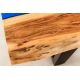 Masute Living - Masuta din lemn de salcam cu rasina epoxidica albastra LIQUID 110cm