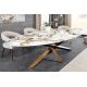 Mese dining - Masa ovala SCULPTURE 280cm metal bronz, ceramica alb, gri, maro
