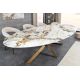 Mese dining - Masa ovala SCULPTURE 280cm metal bronz, ceramica alb, gri, maro