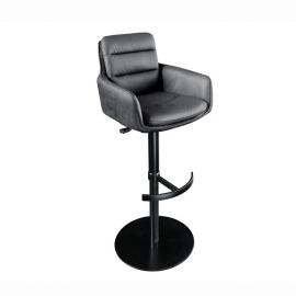 Scaune Bar - Scaun de bar pivotant Big George, microfibra/ piele antracit