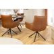 Scaune - Set de 2 scaune pivotant SIGNATURE piele naturala coniac