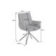 Scaune - Set de 2 scaune pivotant SIGNATURE piele naturala neagra