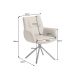 Scaune - Set de 2 scaune pivotante SIGNATURE piele naturala taupe