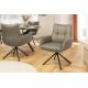 Scaune - Set de 2 scaune pivotante SIGNATURE piele naturala taupe