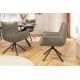 Scaune - Set de 2 scaune pivotante SIGNATURE piele naturala taupe