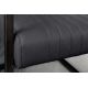 Scaune - Scaun cu brate design retro Big Aston piele naturala neagra