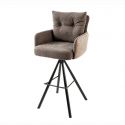 Scaun de bar pivotant BIG GEORGE taupe