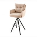 Scaun de bar pivotant BIG GEORGE sampanie bej