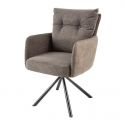 Set de 2 scaune pivotante BIG GEORGE maro taupe
