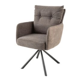 Seturi scaune, HoReCa - Set de 2 scaune pivotante BIG GEORGE maro taupe