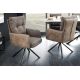 Seturi scaune, HoReCa - Set de 2 scaune pivotante BIG GEORGE maro taupe