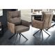 Seturi scaune, HoReCa - Set de 2 scaune pivotante BIG GEORGE maro taupe