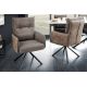 Seturi scaune, HoReCa - Set de 2 scaune pivotante BIG GEORGE maro taupe