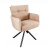 Set de 2 scaune pivotante BIG GEORGE sampanie bej