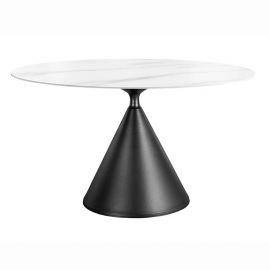 Mese dining - Masa rotunda SIGNATURE 135cm ceramica alba