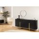 Comode - Comoda lemn de mango fronturi canelate GATSBY 160cm negru