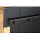 Comode - Comoda lemn de mango fronturi canelate GATSBY 160cm negru