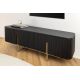 Comode - Comoda TV lemn de mango fronturi canelate GATSBY 160cm negru