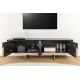 Comode - Comoda TV lemn de mango fronturi canelate GATSBY 160cm negru