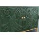 Comode - Comoda PEACOCK 175cm lemn de mango verde sculptat 3D cu design paun