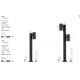 Stalpi - Stalp LED reglabil iluminat exterior IP65 PEC H-70cm