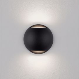 Aplica exterior cu iluminat sus si jos LED IP65 PASSO negru