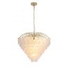 Candelabru alama lucios sticla mata Feather 10Lt